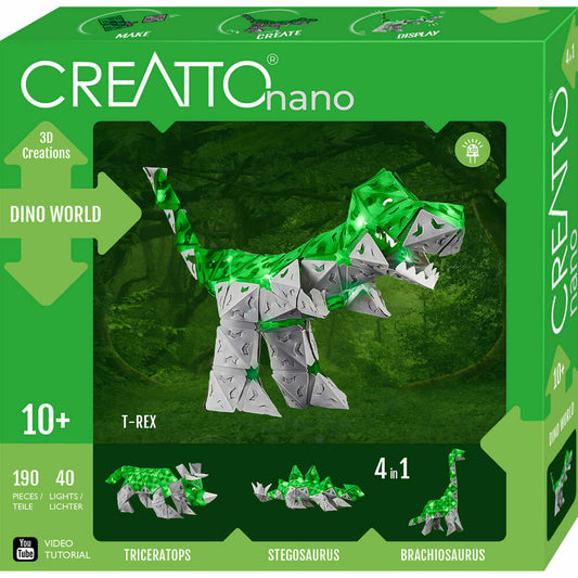 KOSMOS Creatto Dinosaur / Dino World, craft set, 3D puzzle, night light, luminous figure, decoration, puzzle, 3812