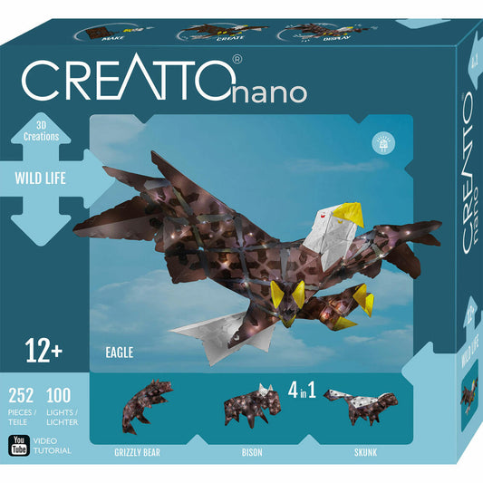 KOSMOS Creatto Eagle / Wild Life, craft set, 3D puzzle, night light, luminous figure, decoration, puzzle, 3744