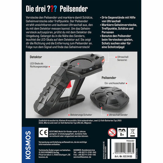 KOSMOS Die drei ??? Peilsender, Detektiv Set, Gadget, Detektor, Spielzeug, ab 8 Jahren, 632465
