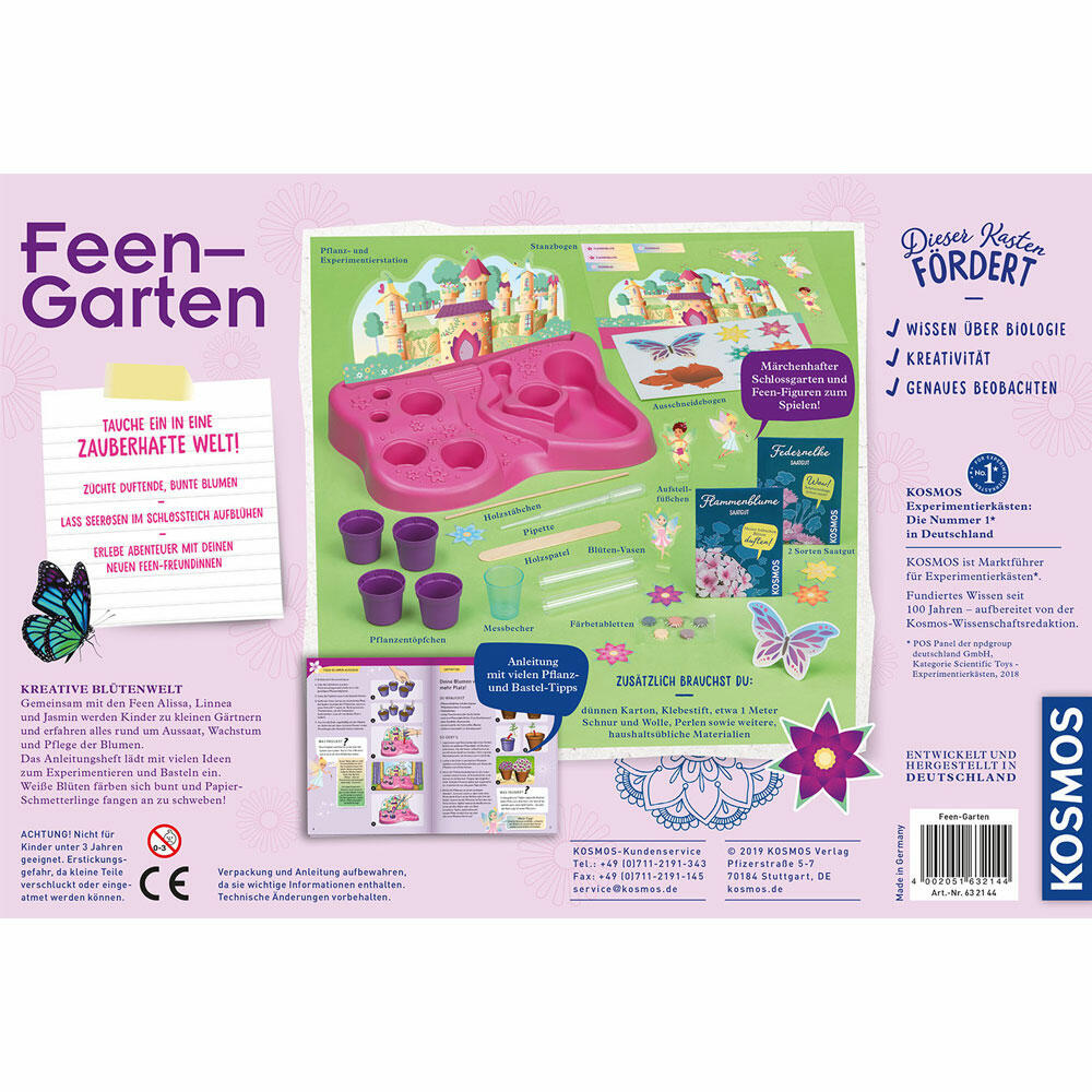 KOSMOS Feen-Garten, Pflanzen, Blumen, Gärtner, Spielzeug, Lernen, Entdecken, ab 6 Jahren, 632144