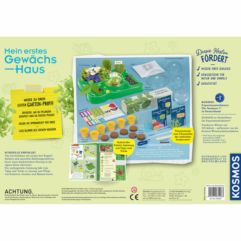 KOSMOS Mein erstes Gewächshaus, Garten, Anpflanzen, Spielen, Bauen, Entdecken, ab 5 Jahre, 632083