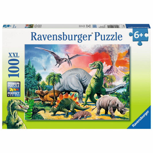 Ravensburger Puzzle Among Dinosaurs, Children's Puzzle, Laying Game, Children's Game, Puzzle Game, 100 Pieces XXL, 10957 9