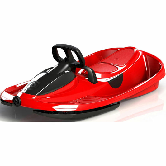 Plastkon Stratos Lenkbob, Lenkschlitten, Bob, Schlitten, Kinderschlitten, Kinderbob, Kinder, ab 3 Jahre, Rot, 41104201