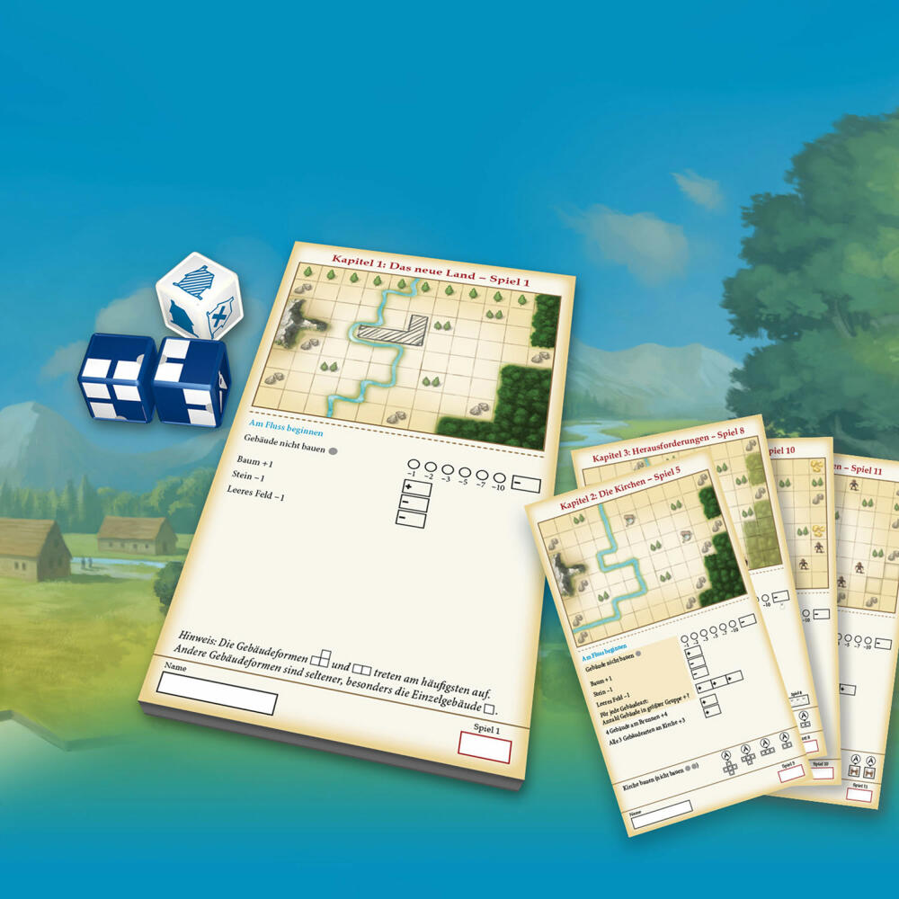 KOSMOS My City Roll & Write, Würfelspiel, Familienspiel, Gesellschaftsspiel, ab 10 Jahren, 682385