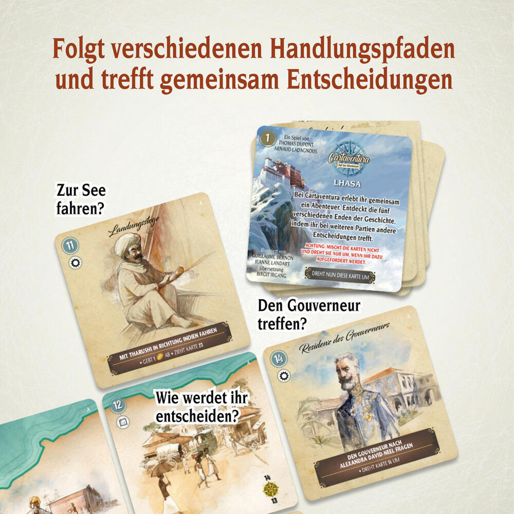 KOSMOS Cartaventura Lhasa, Abenteuerspiel, Familienspiel, Partyspiel, ab 12 Jahren, 682521