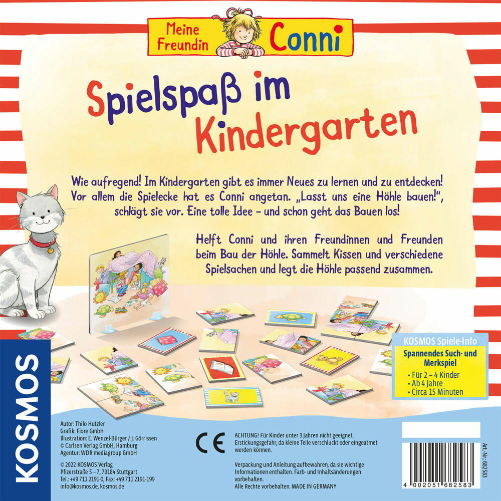 KOSMOS Conni - Fun in kindergarten, children's game, search game, memory game, children's game, from 4 years, 682583