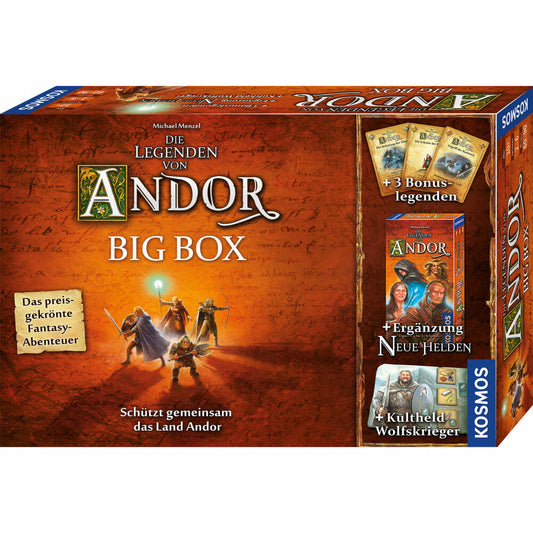 KOSMOS The Legends of Andor - Big Box, Basic Game and Expansions, Adventure Game, Board Game, 683122