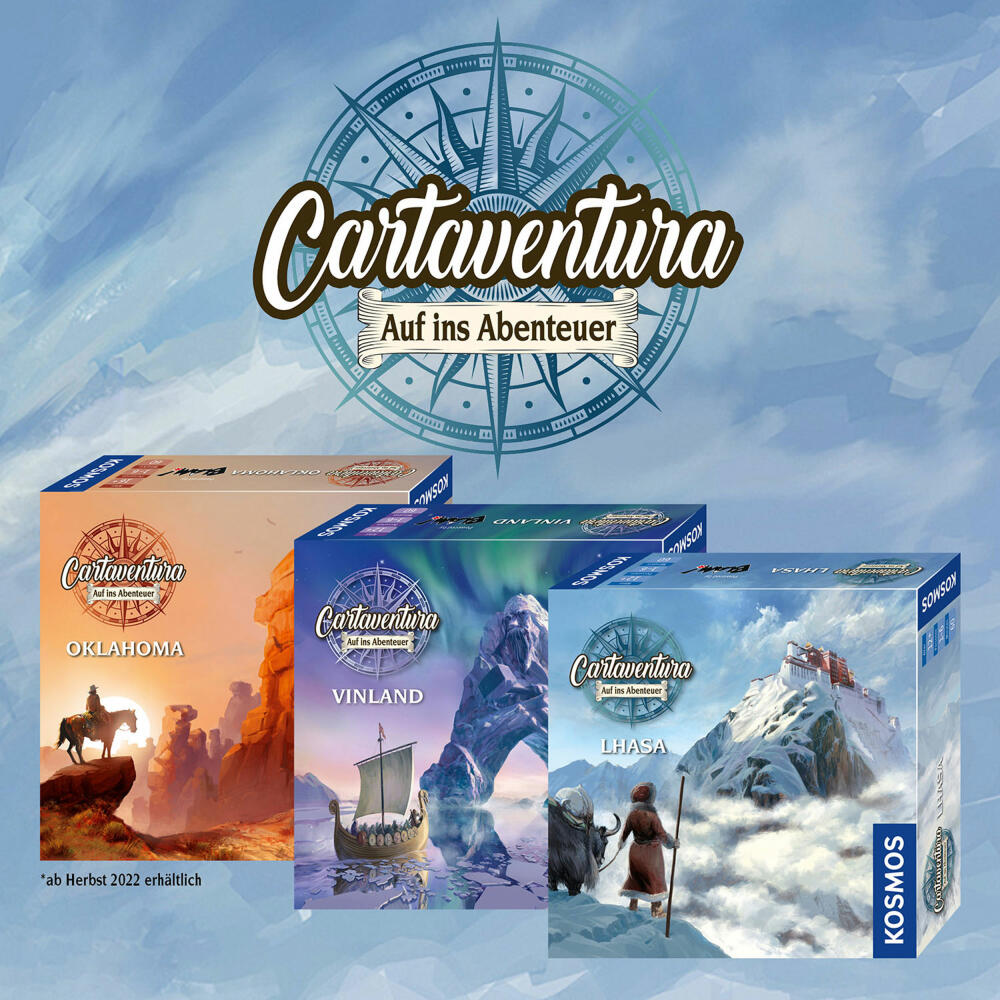 KOSMOS Cartaventura Lhasa, Abenteuerspiel, Familienspiel, Partyspiel, ab 12 Jahren, 682521
