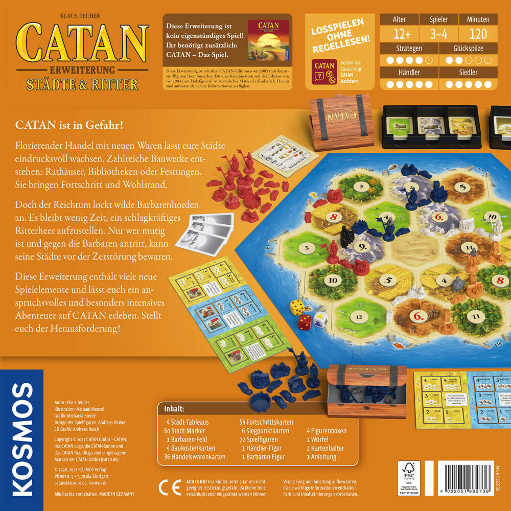 KOSMOS Catan - Expansion Cities &amp; Knights, 3 - 4 players, strategy game, board game, 682736