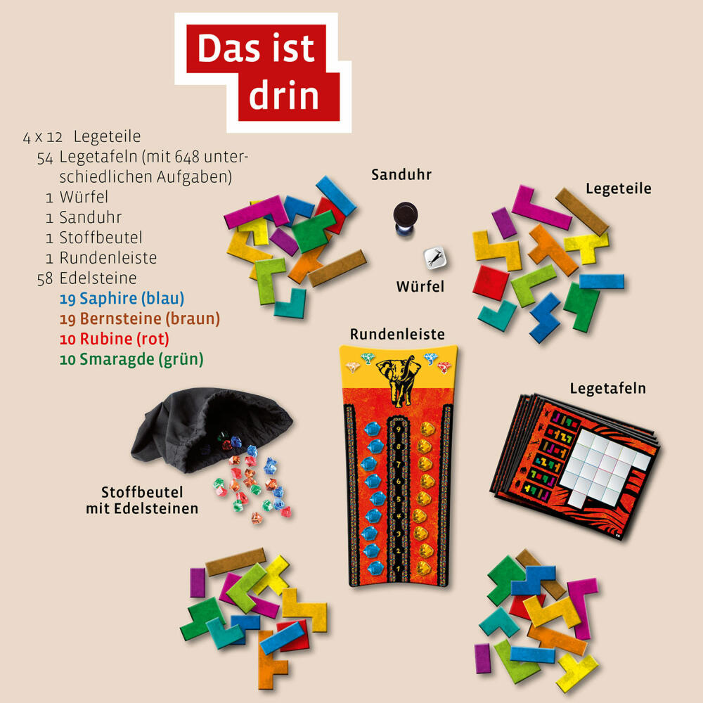 KOSMOS Ubongo! Classic, The wild puzzle game, board game, family game, 683092