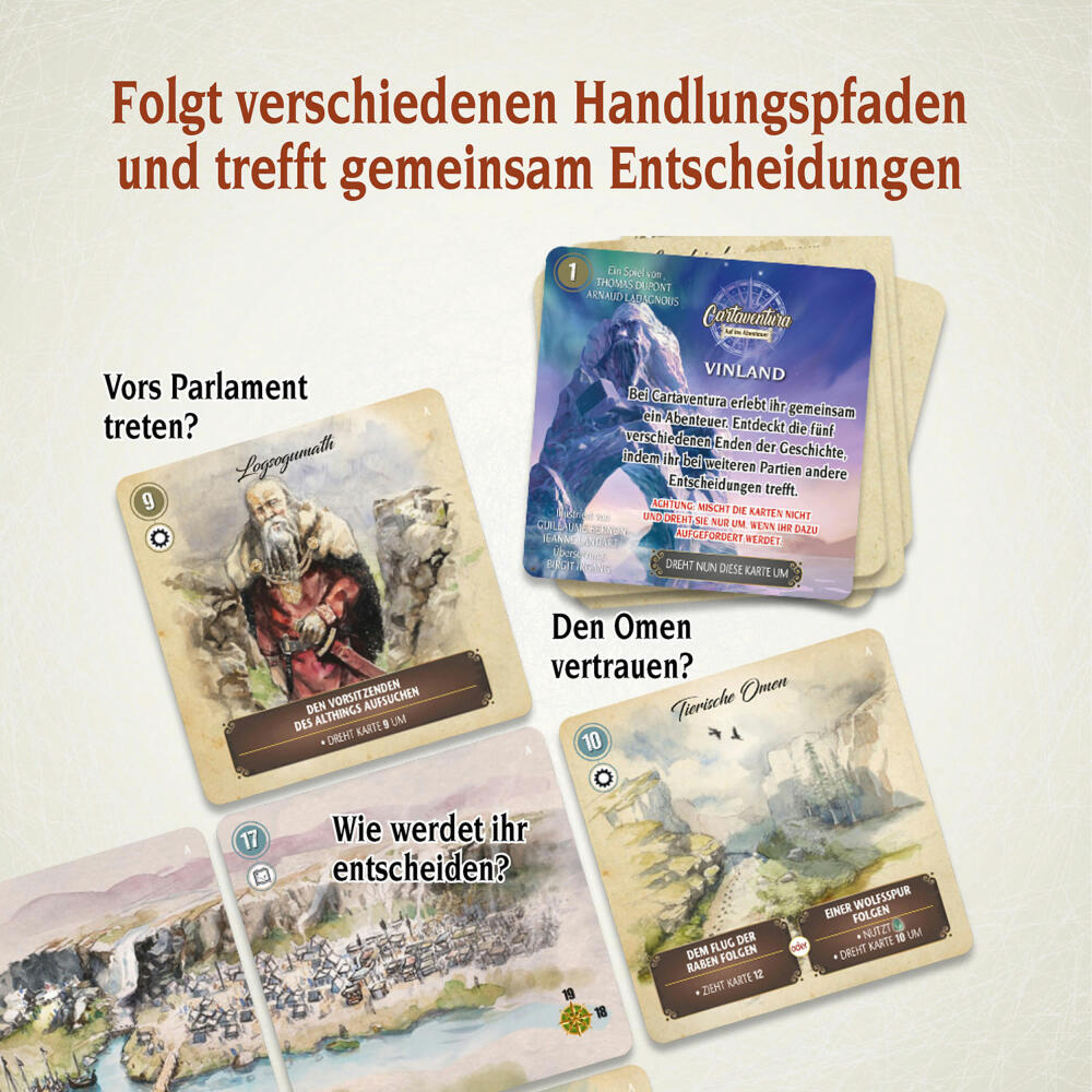 KOSMOS Cartaventura Vinland, Abenteuerspiel, Kartenspiel, Familienspiel, Reisespiel, ab 12 Jahren, 682538