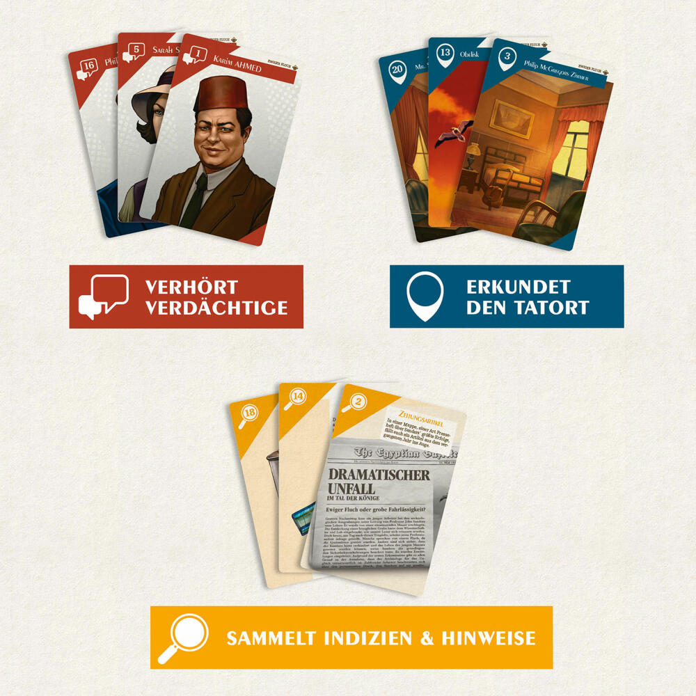 KOSMOS Suspects - Ewiger Fluch, Detektivspiel, Krimispiel, Partyspiel, Krimi Spiel, ab 12 Jahren, 683078