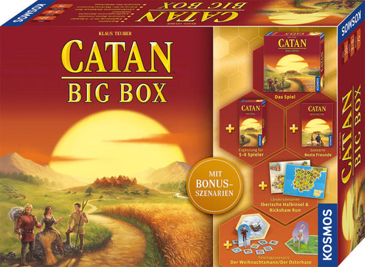KOSMOS Big Box CATAN - Basic game, board game, strategy game, parlor game, The Settlers, ages 10 and up, 682941