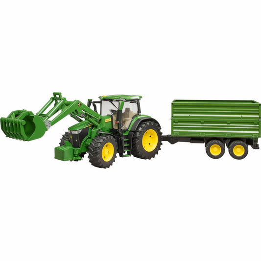 Bruder John Deere 7R 350, front loader and trailer, model vehicle, model vehicle, toy, 3155