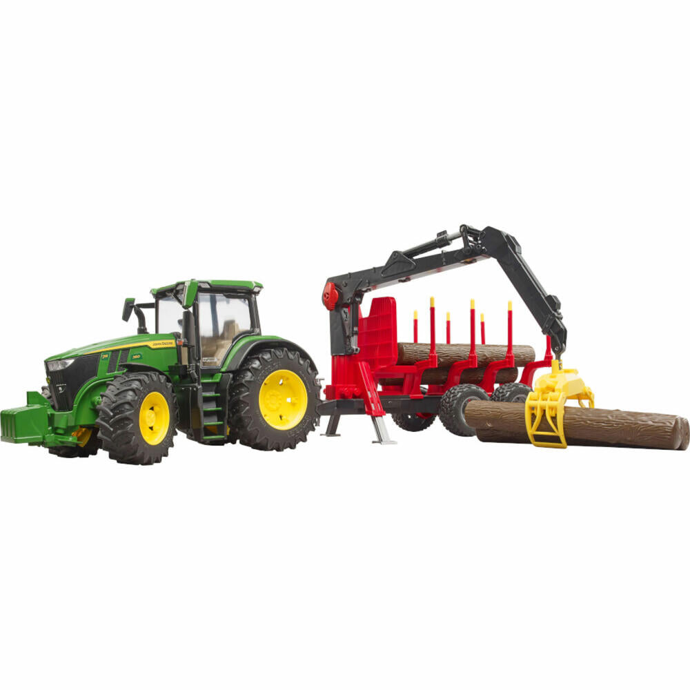 Bruder John Deere 7R 350, trailer and logs, model vehicle, model vehicle, toy, 3154