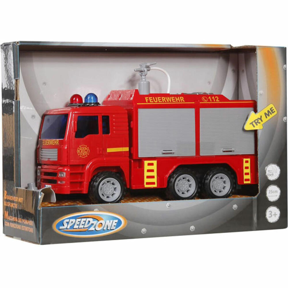 Speedzone fire engine with extinguishing function, friction