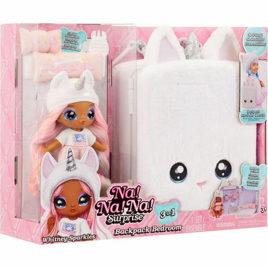 Na! Na! Na! Surprise 3-in-1 Backpack Bedroom Unicorn Playset- Whitney Sparkles, Playset, Toy, Doll, 592365EUC