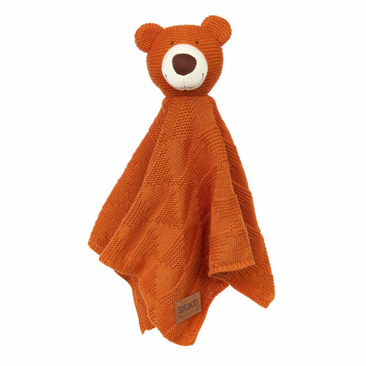 sigikid Knitted Love Strick-Schnuffeltuch Bär, Schmusetuch, Kuscheltuch, Babytuch, Baumwolle / Polyester, 39632