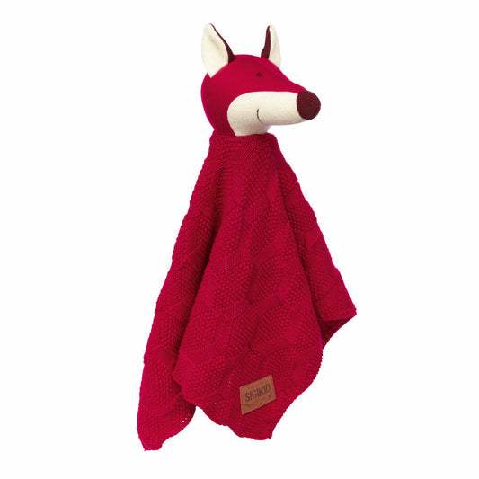 sigikid Knitted Love Strick-Schnuffeltuch Fuchs, Schmusetuch, Kuscheltuch, Babytuch, Baumwolle / Polyester, 39630