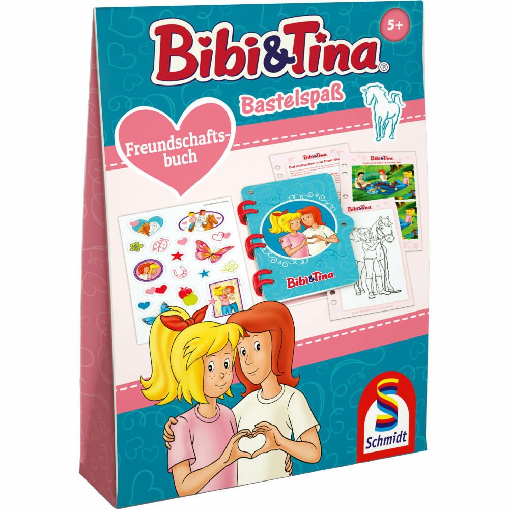 Schmidt Spiele Bibi & Tina Bastelspaß Freundschaftsbuch, Bastelset, Basteln, Freundebuch, 46144