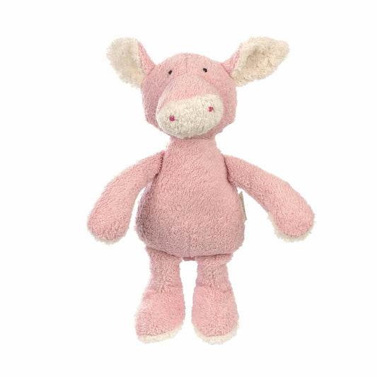 sigikid Green cuddly toy pig, plush toy, stuffed toy, cotton, 28 cm, 39583