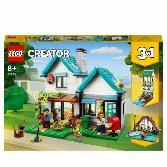 LEGO Creator Cozy House, 808 pcs, 3 in 1 set, building blocks, construction toy, ages 8 and up, 31139