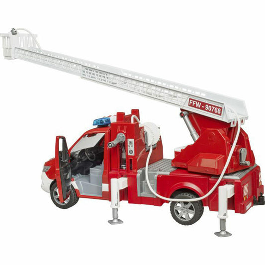 Bruder 02673 MB Sprinter Fire Department with turntable ladder, pump and light + sound module