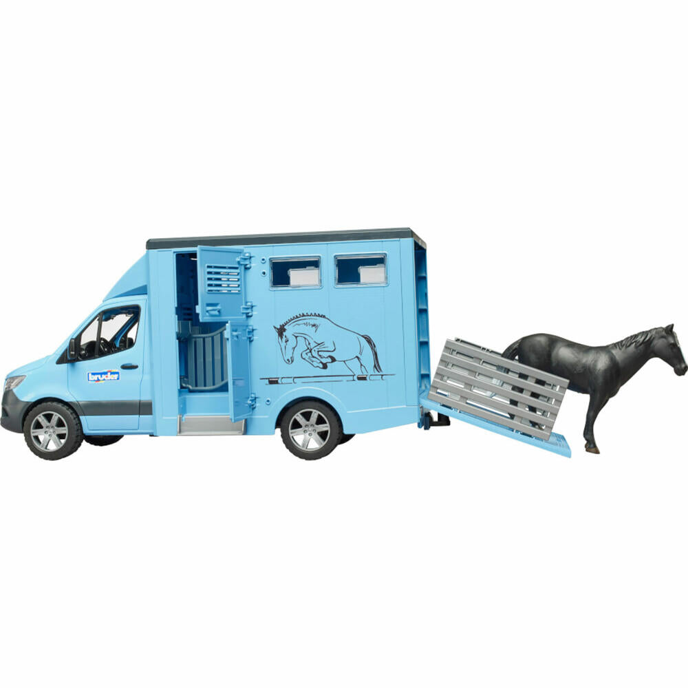 Bruder Mercedes Benz Sprinter animal transporter, with 1 horse, model vehicle, vehicle, toy, 2674