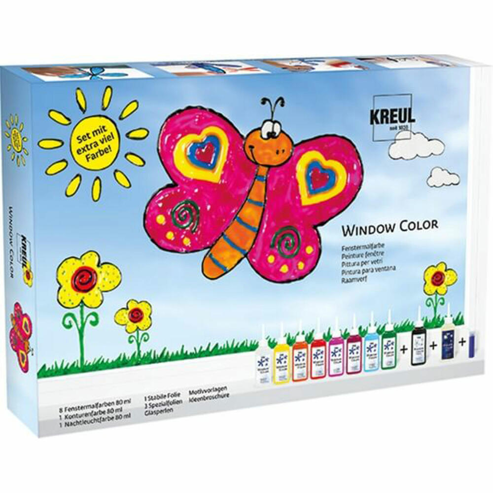 C. KREUL Kreul Window Color Set, mit extra viel Farbe, Fenstermalfarbe, Fensterfarbe, Malfarbe, 42752