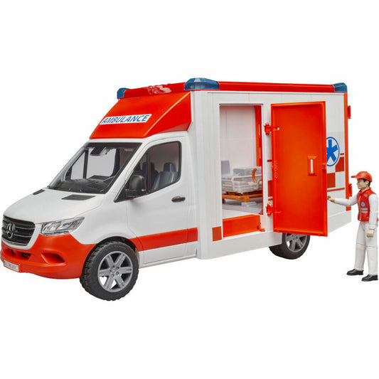 Bruder Mercedes Benz Sprinter Ambulanz mit Fahrer, Light und Sound Modul, Modellfahrzeug, Fahrzeug, Spielzeug, 2676