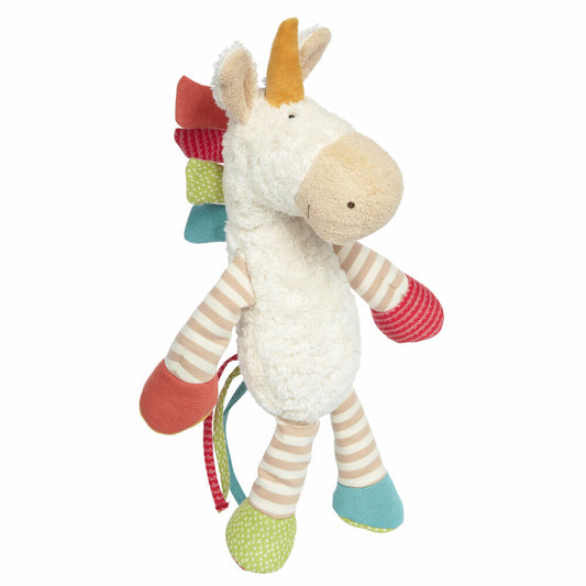 sigikid Patchwork Einhorn, Green Collection, Kuscheltier, Plüschtier, Schmusetier, Kuschel Tier, 39555