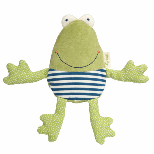 sigikid Wärmekissen Frosch, Green Collection, Kirschkernkissen, Körnerkissen, Wärme Kissen, Kirschkern, Kinder, Grün / Blau / Weiß, 39533