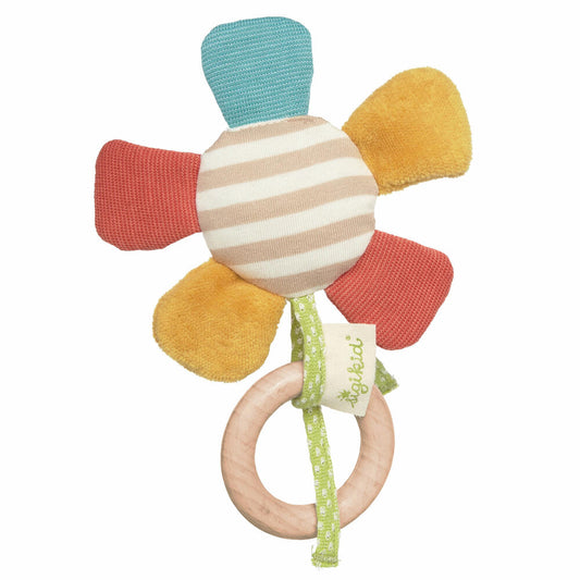 sigikid Greifling Blume, Green Collection, Rassel, Plüschtier, Greifspielzeug, Spielzeug, Baby, 39539
