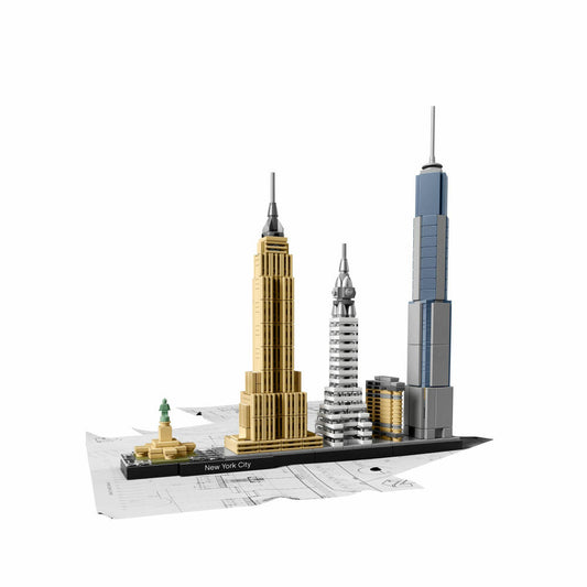 LEGO Architecture New York City, 598-tlg., Legosteine, Bausteine, Bau Steine, Spielzeug, Architektur, Gebäude, Ab 12 Jahren, 21028
