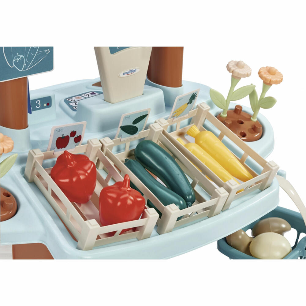 Ecoiffier Vert Azur market stall, weekly market, shop, toys, children, 7600001690