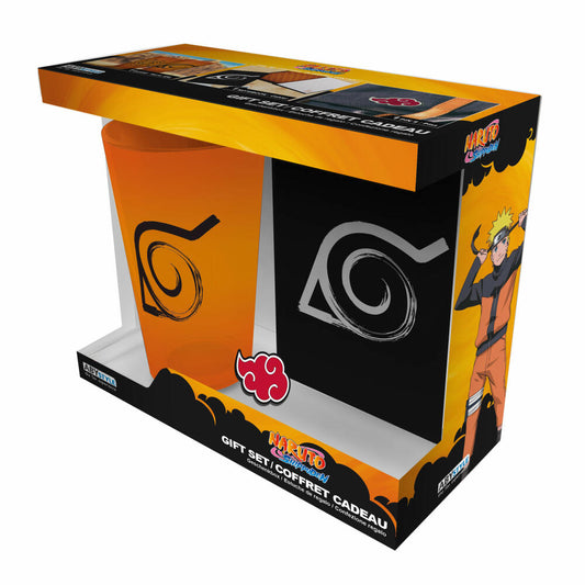 ABYstyle Becher Geschenkset Naruto Shippuden  3-tlg., mit Notizbuch und Pin, ABYPCK253