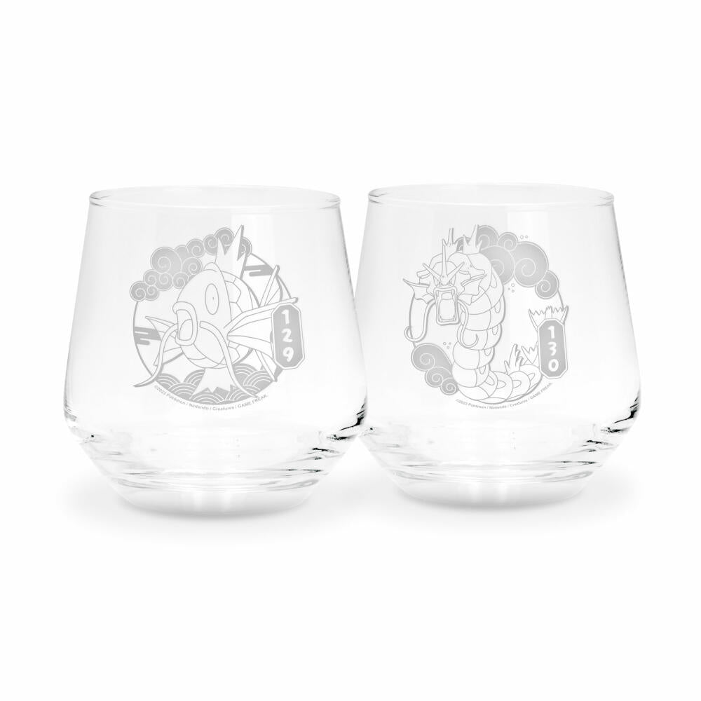 ABYstyle Gläser-Set Pokemon - Karpador & Garados, Whiskygläser, Glas, 300 ml, ABYVER286