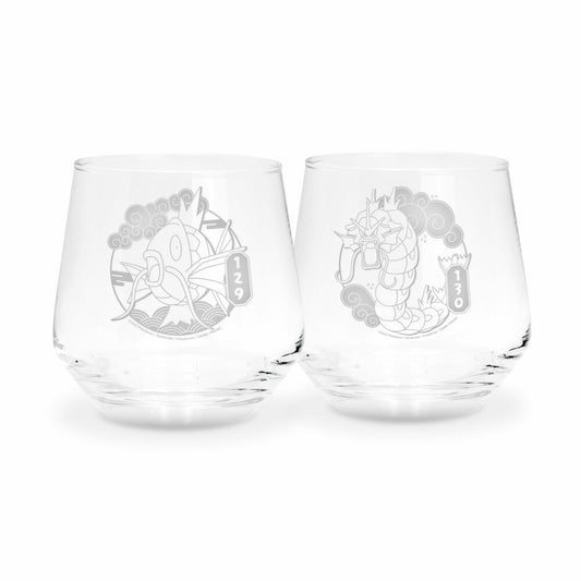 ABYstyle Gläser-Set Pokemon - Karpador & Garados, Whiskygläser, Glas, 300 ml, ABYVER286