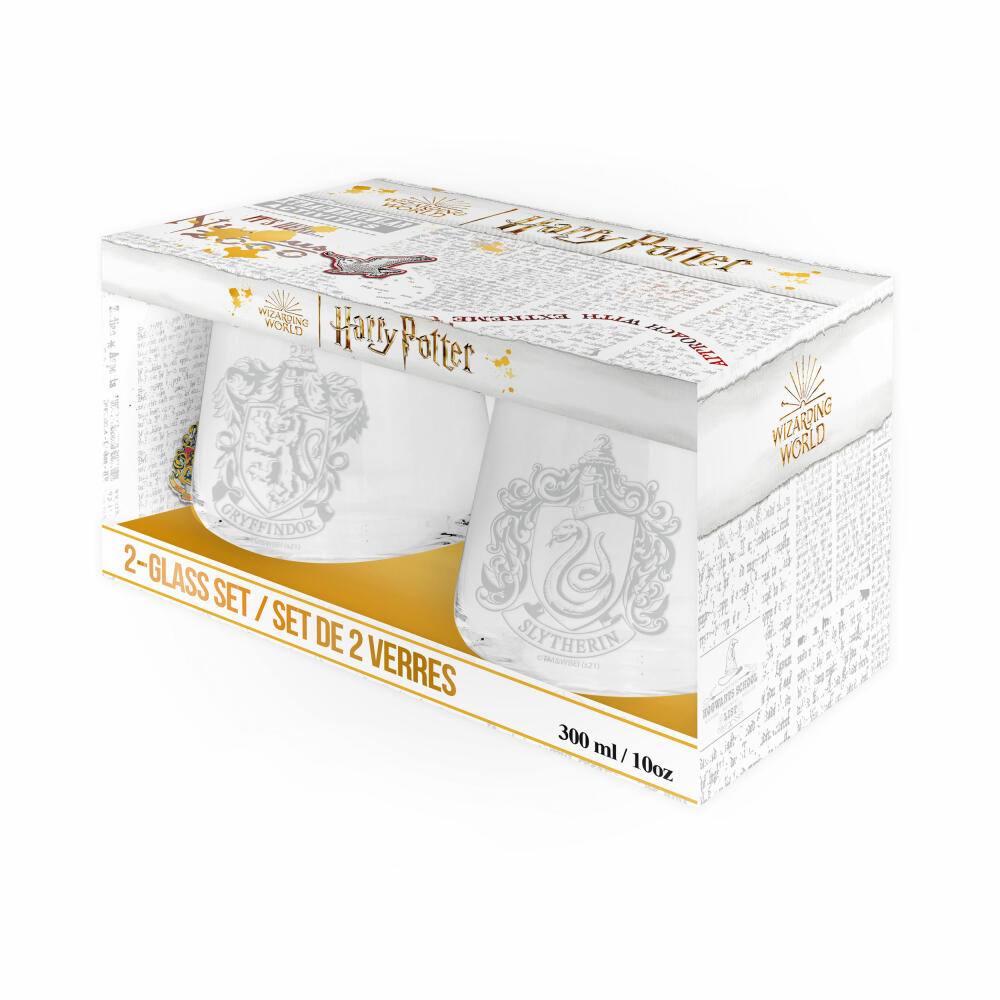 ABYstyle Gläser-Set Harry Potter 2-tlg. Gryffindor & Slytherin, Glas, 300 ml, ABYVER290