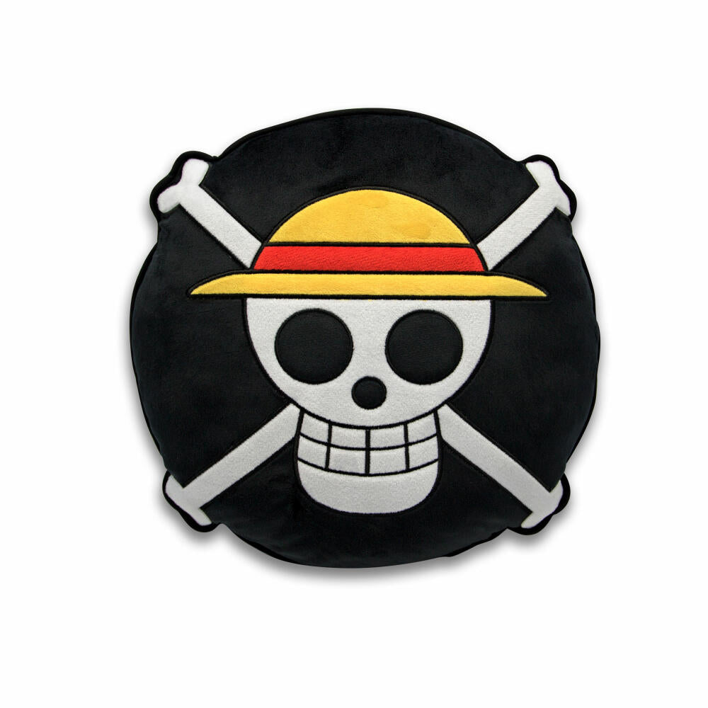 ABYstyle Kissen One Piece - Strohhut Emblem, Totenkopf, Polyester, 32 cm, ABYPEL020