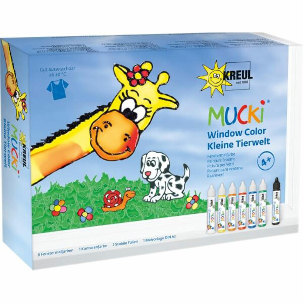C. KREUL Kreul Mucki Window Color Little Animal World, 7 pcs., Window Paint, Window Paint, Paint, 24451