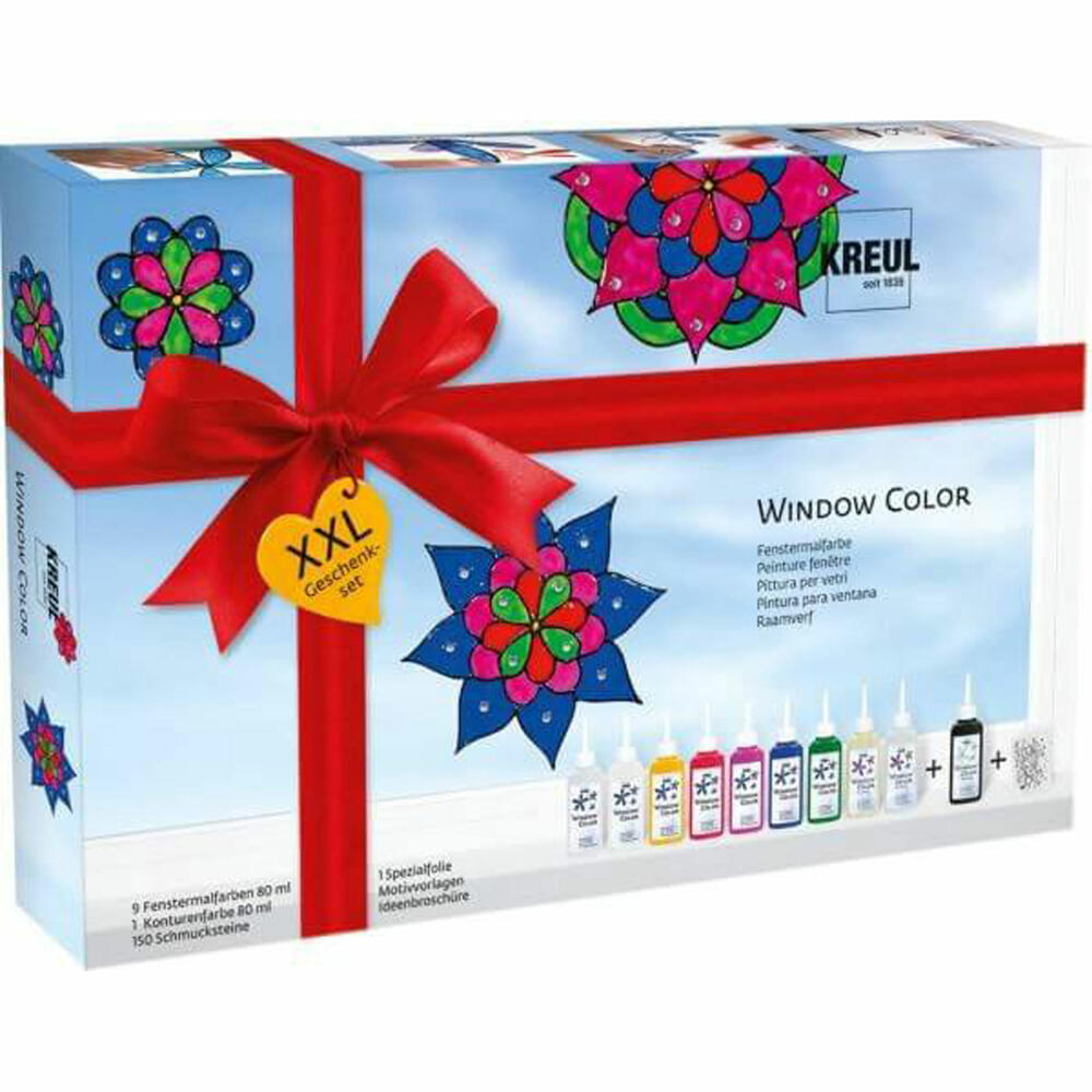 C. KREUL Kreul Window Color Glas Design Set XXL, Fenstermalfarbe, Fensterfarbe, Malfarbe, 42849