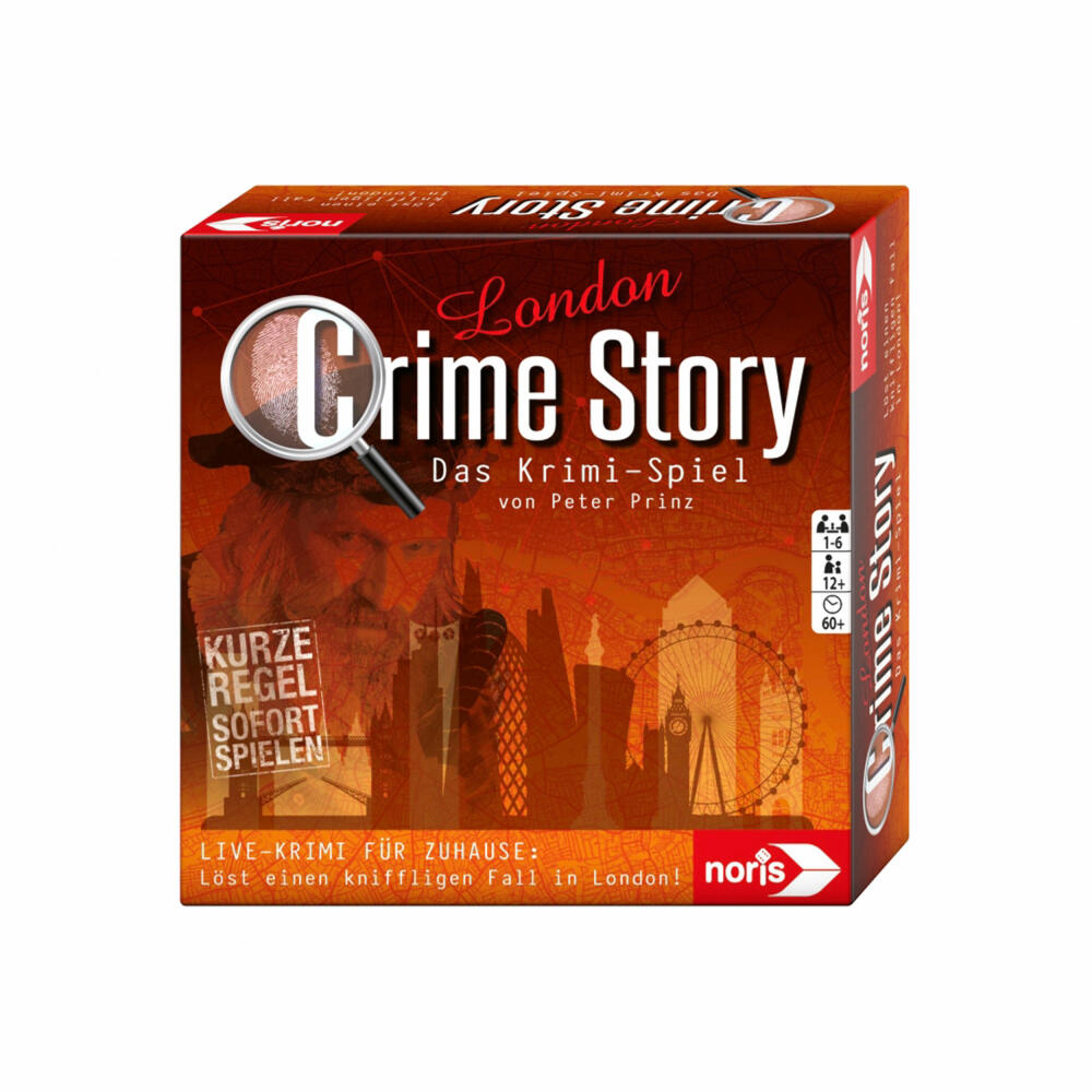 Noris Crime Story - London, Krimispiel, Kartenspiel, Detektiv-Spiel, Krimi Spiel, Rästel, ab 12 Jahren, 606201970