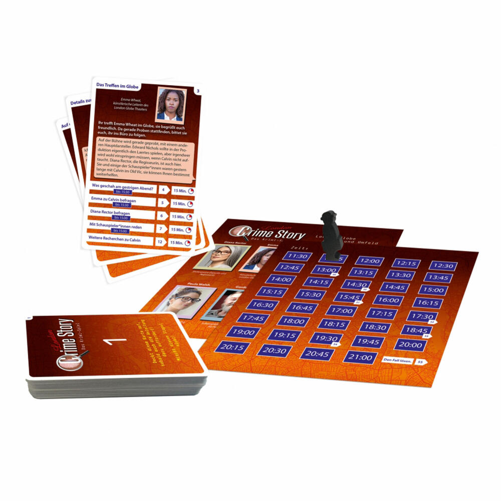 Noris Crime Story - London, crime game, card game, detective game, crime game, puzzle, ages 12 and up, 606201970