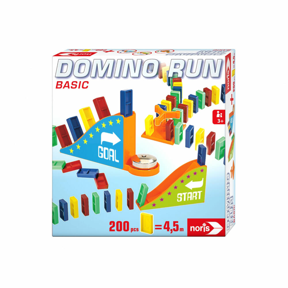 Noris Domino Run Basic, Dominosteine, Bausteine, Steine, ab 3 Jahren, 606062022