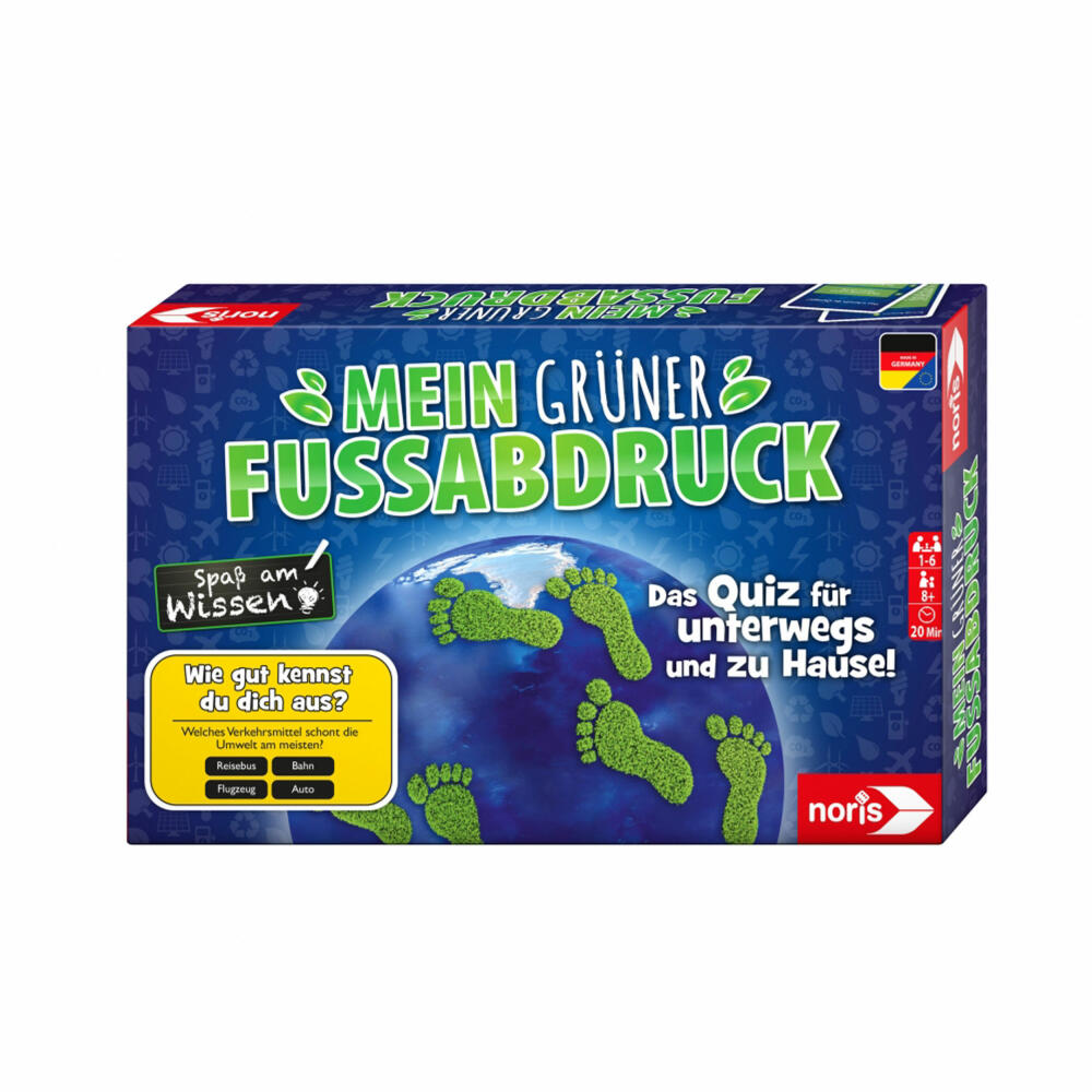 Noris Mein grüner Fußabdruck, Quizspiel, Wissensspiel, Lernspiel, ab 8 Jahren, 606011986