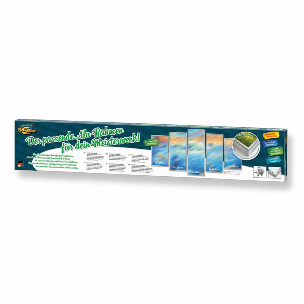 Schipper Painting by Numbers Aluminum Frame Polyptych, Picture Frame, Frame, Silver, 605280901