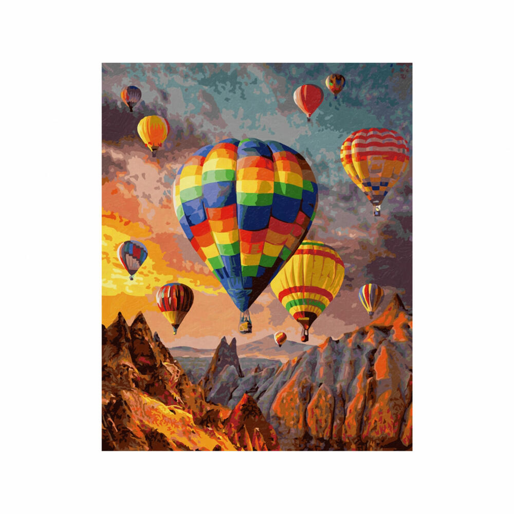 Schipper Paint by Numbers Hot Air Balloons, Master Class Premium, Coloring Page, Wall Picture, 40 x 50 cm, 609130858