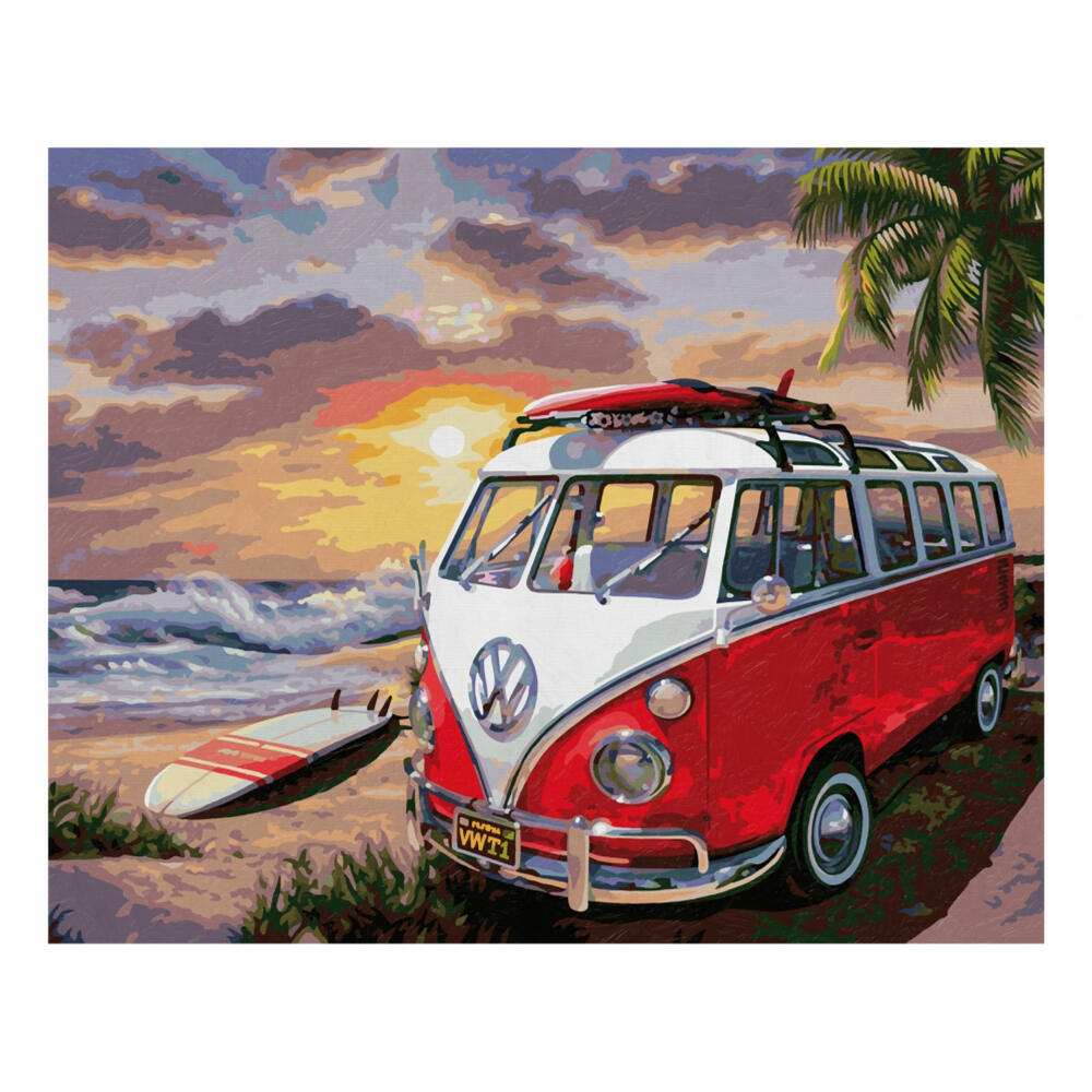 Schipper Paint by Numbers Volkswagen T1, Master Class Premium, Coloring Page, Wall Picture, 40 x 50 cm, 609130861