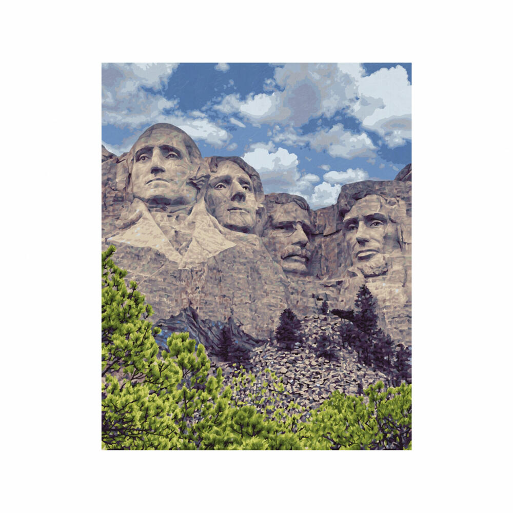 Schipper Malen nach Zahlen Mount Rushmore, Meisterklasse Premium, Malvorlage, Wandbild, 40 x 50 cm, 609130895